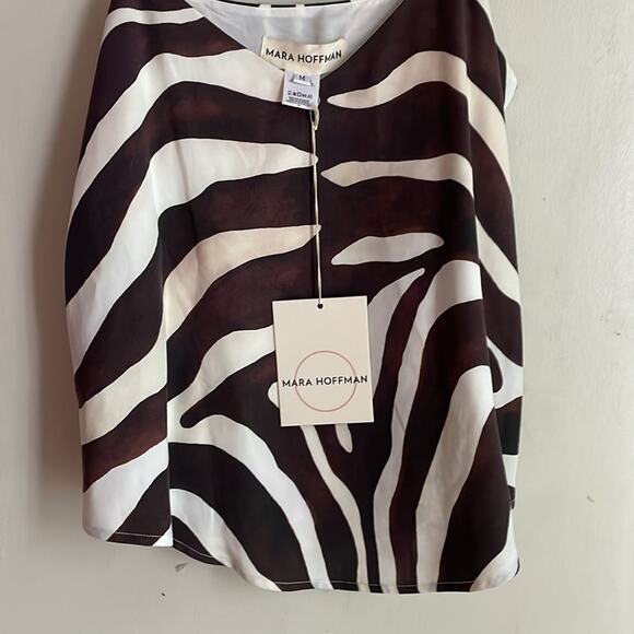Mara Hoffman Zebra Tank Top Cream Brown Multi - Picture 8 of 16
